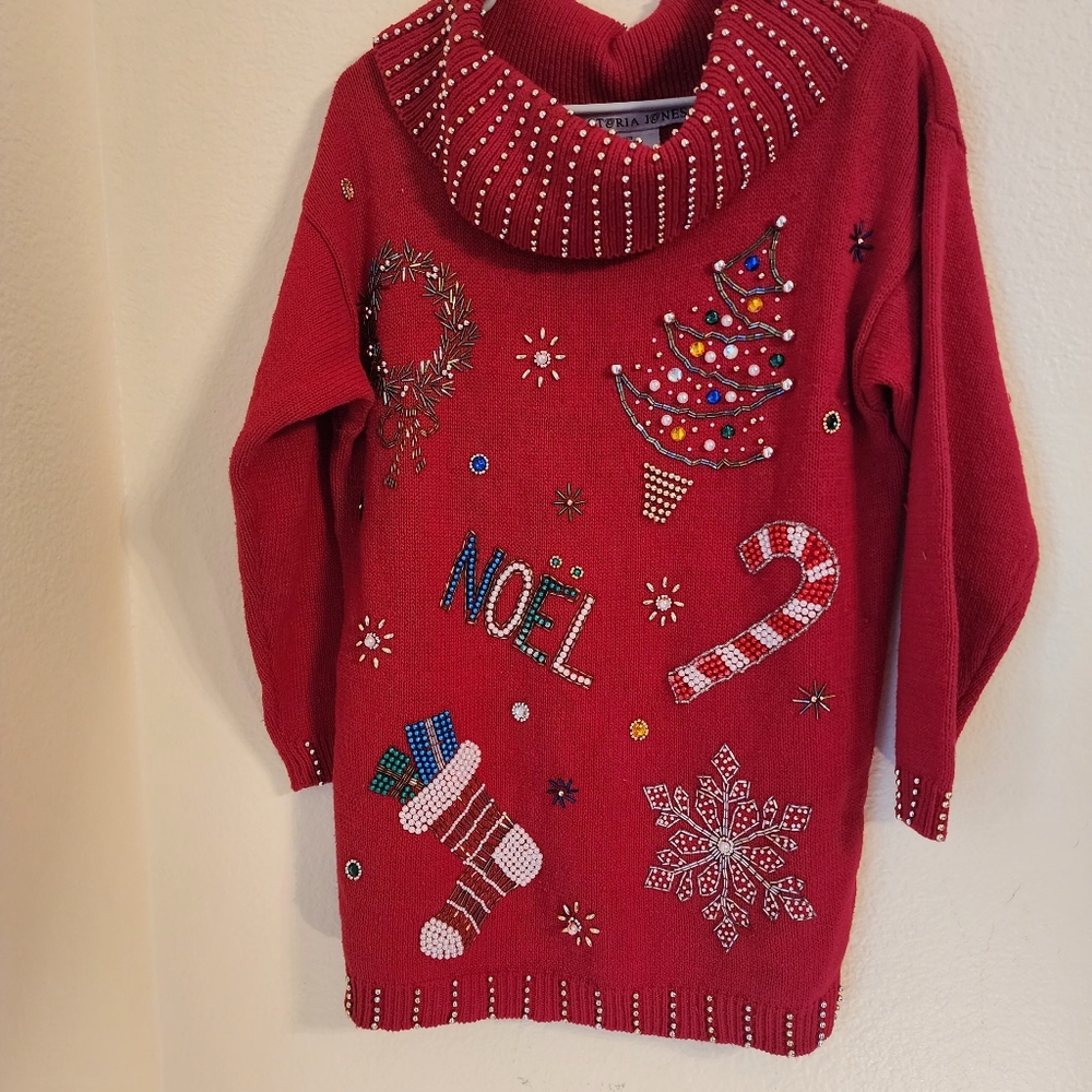 Vintage Victoria Jones Sparkle Christmas Sweater